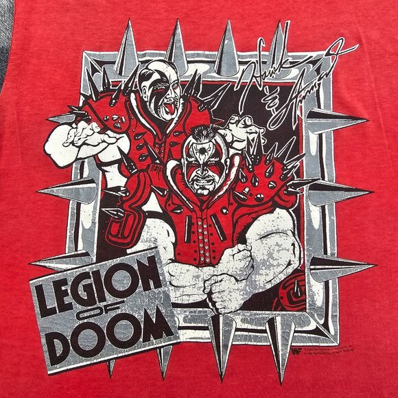 Vintage 1990 LEGION OF DOOM Road Warriors WWF T- Shirt Hawk & Animal Wrestling - Picture 9 of 16